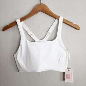 NWT Free People Hatch Maternity Never Better Square Neck Sports Bra - White, XS